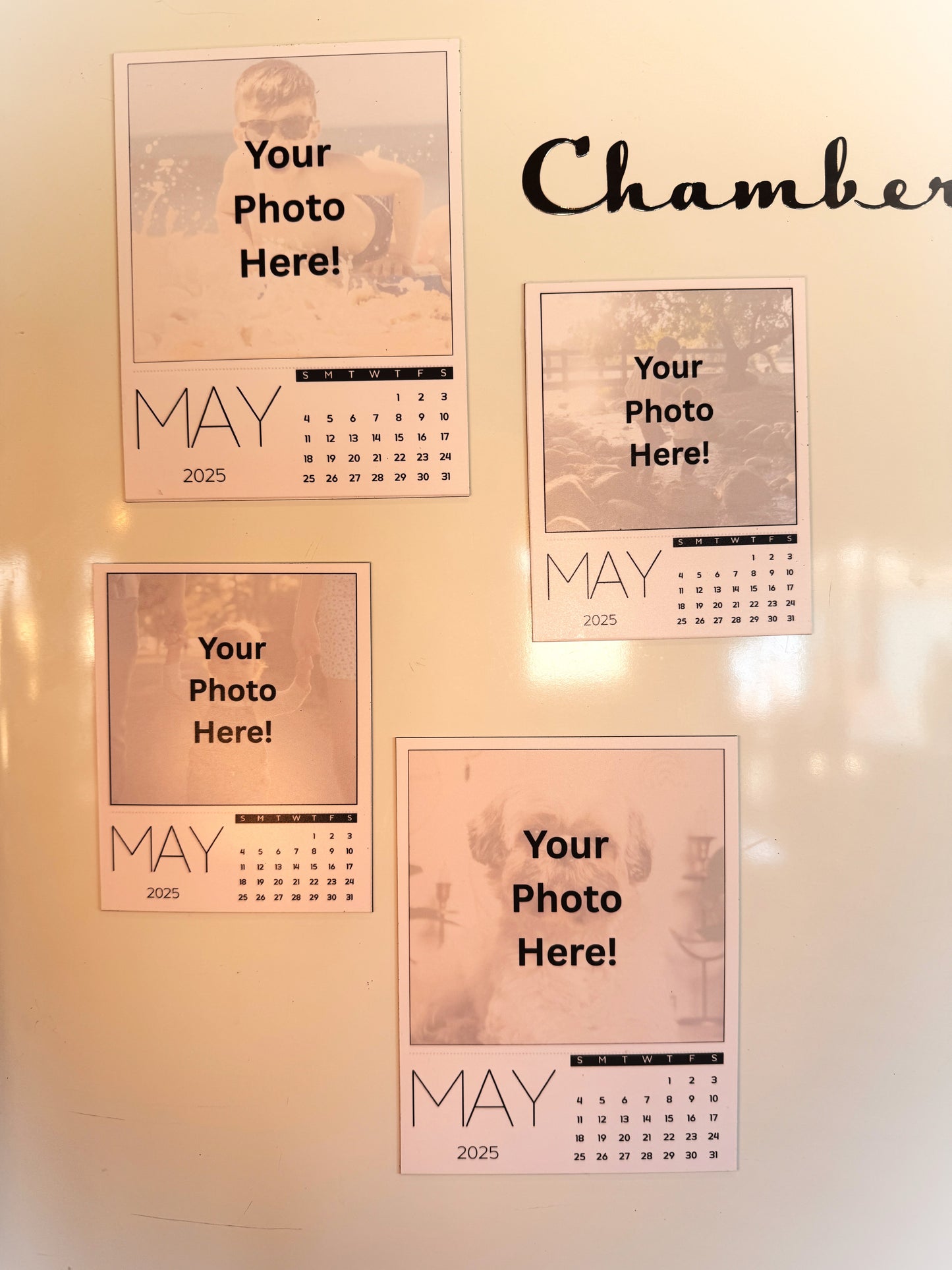 Custom Magnetic Calendar with Personalized Photos