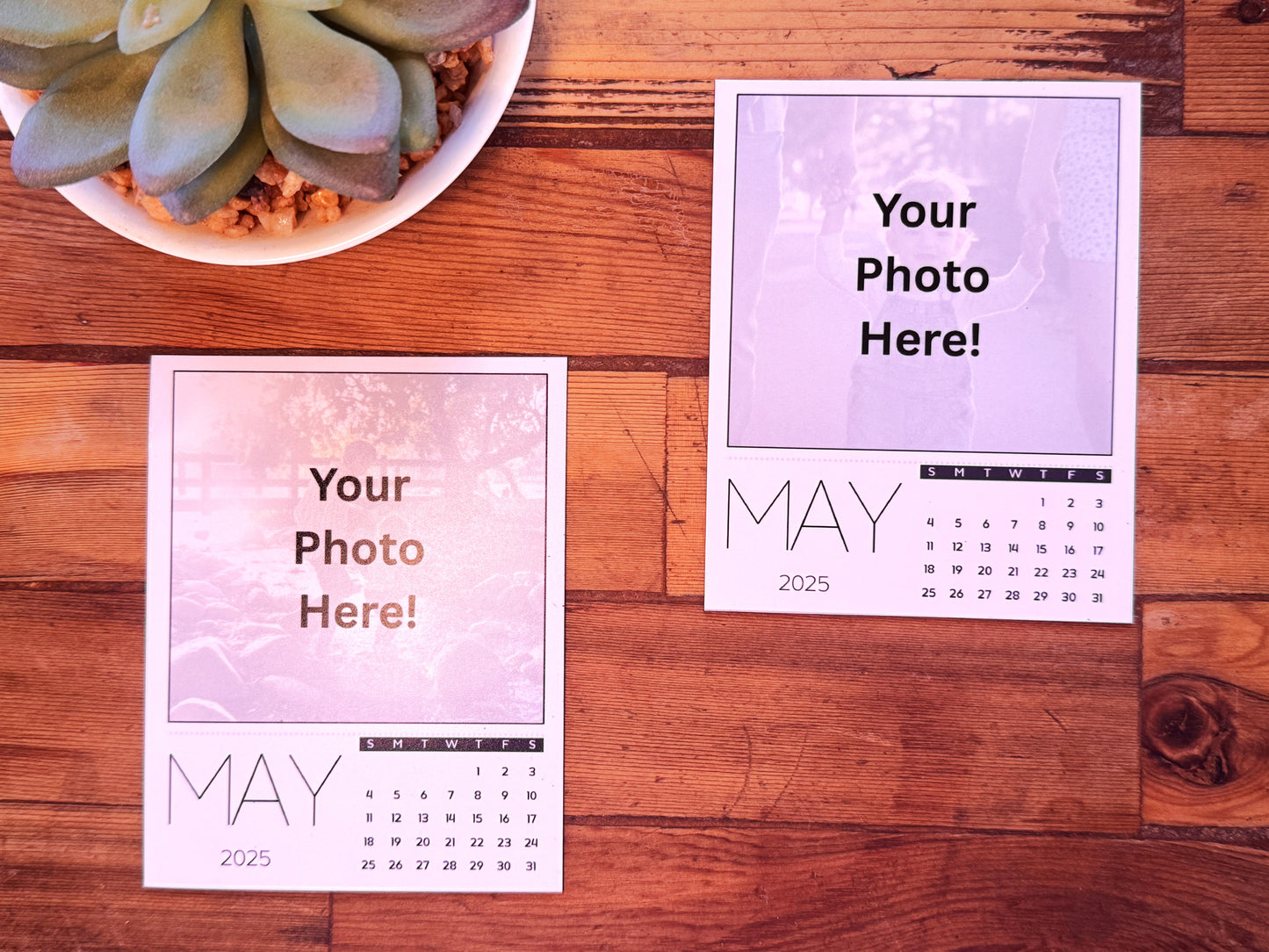 Custom Magnetic Calendar with Personalized Photos