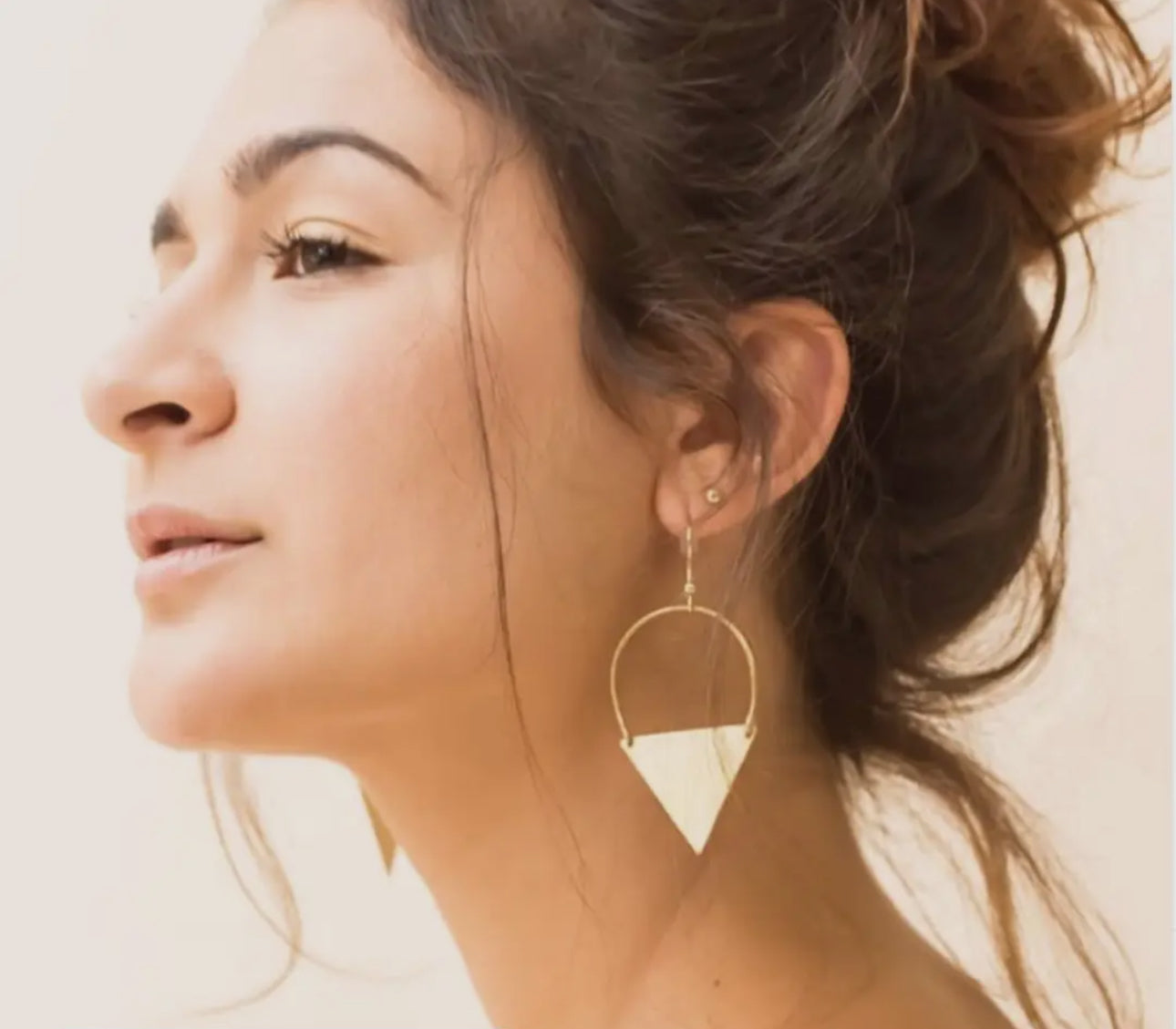 Peaked Sphere Earrings - Gold