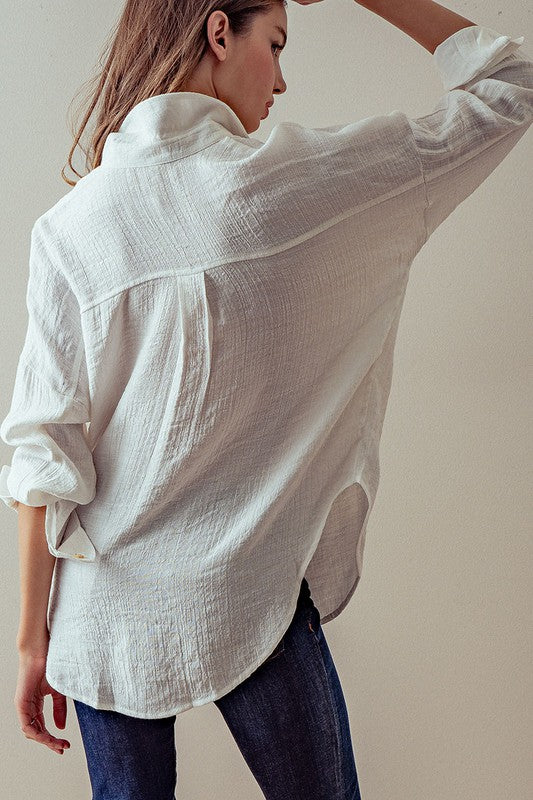 Brie Button Down Gauze Shirt