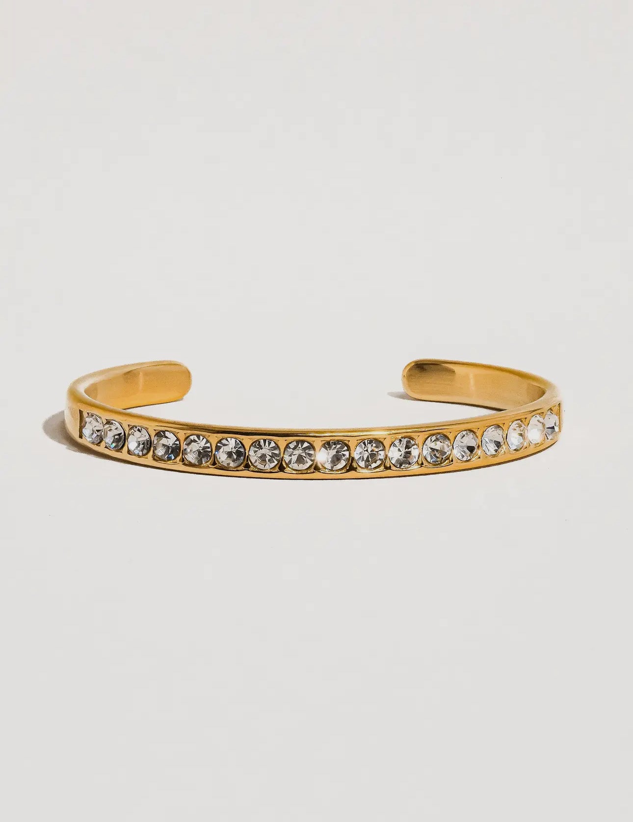 Ari Rhinestone Bangle Bracelet - Non-Tarnish