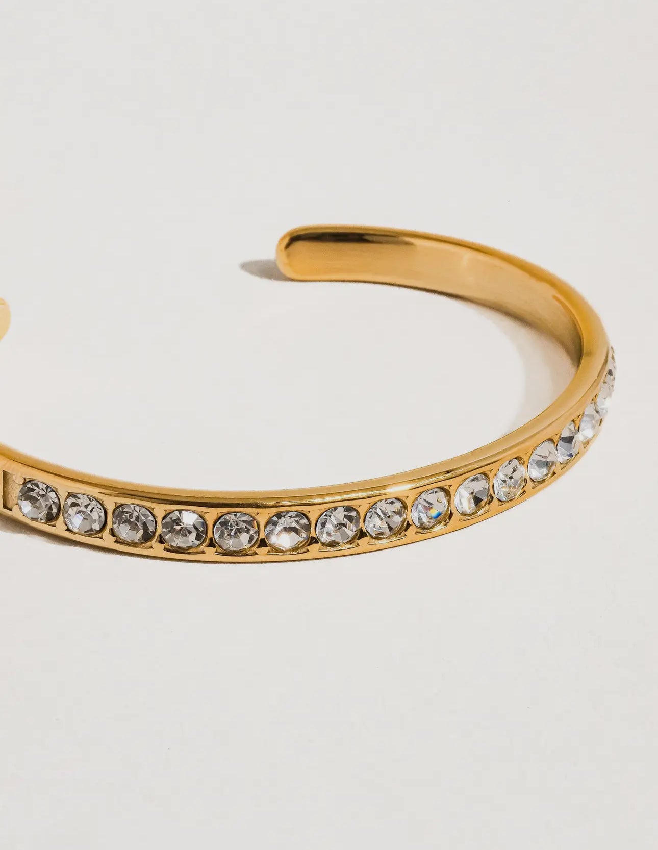 Ari Rhinestone Bangle Bracelet - Non-Tarnish