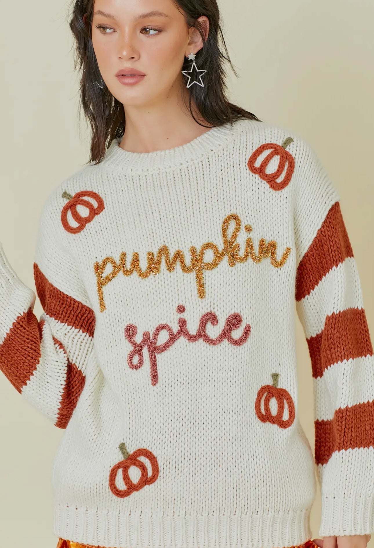 Pretty in Pumpkin Knit Sweater