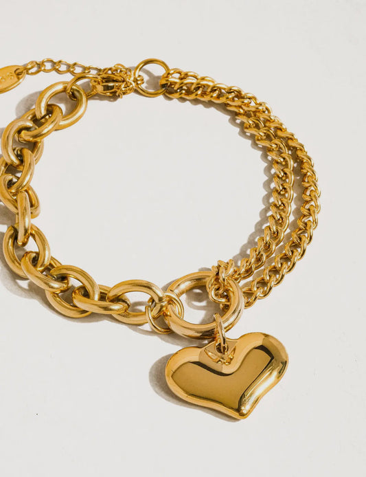 Aly Heart Chain Bracelet