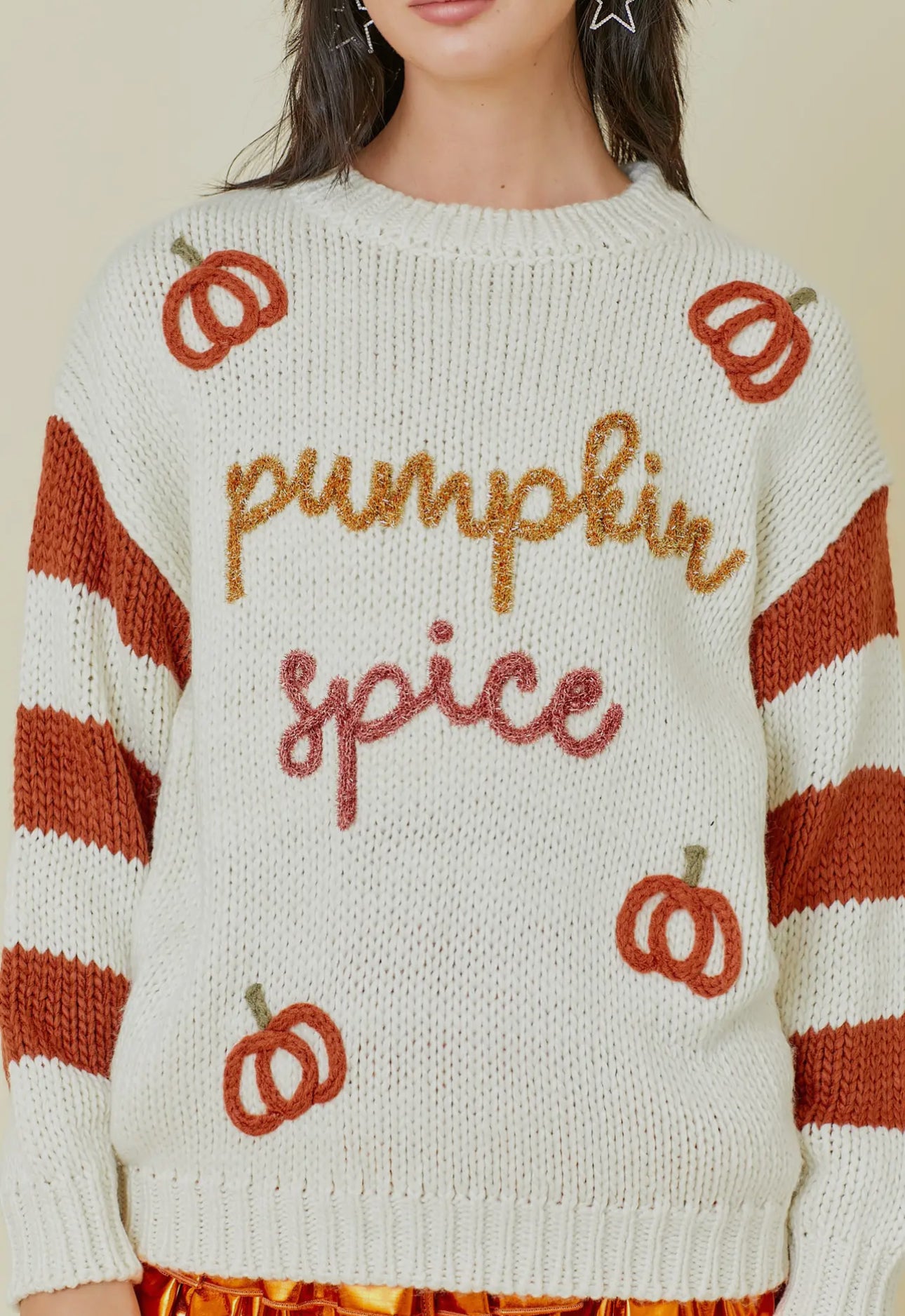 Pretty in Pumpkin Knit Sweater