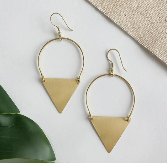 Peaked Sphere Earrings - Gold