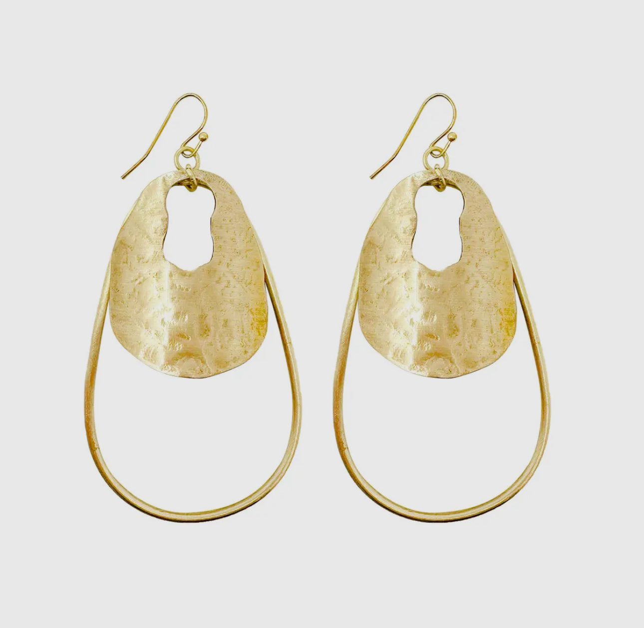 Enfolded Teardrop Earrings - Gold