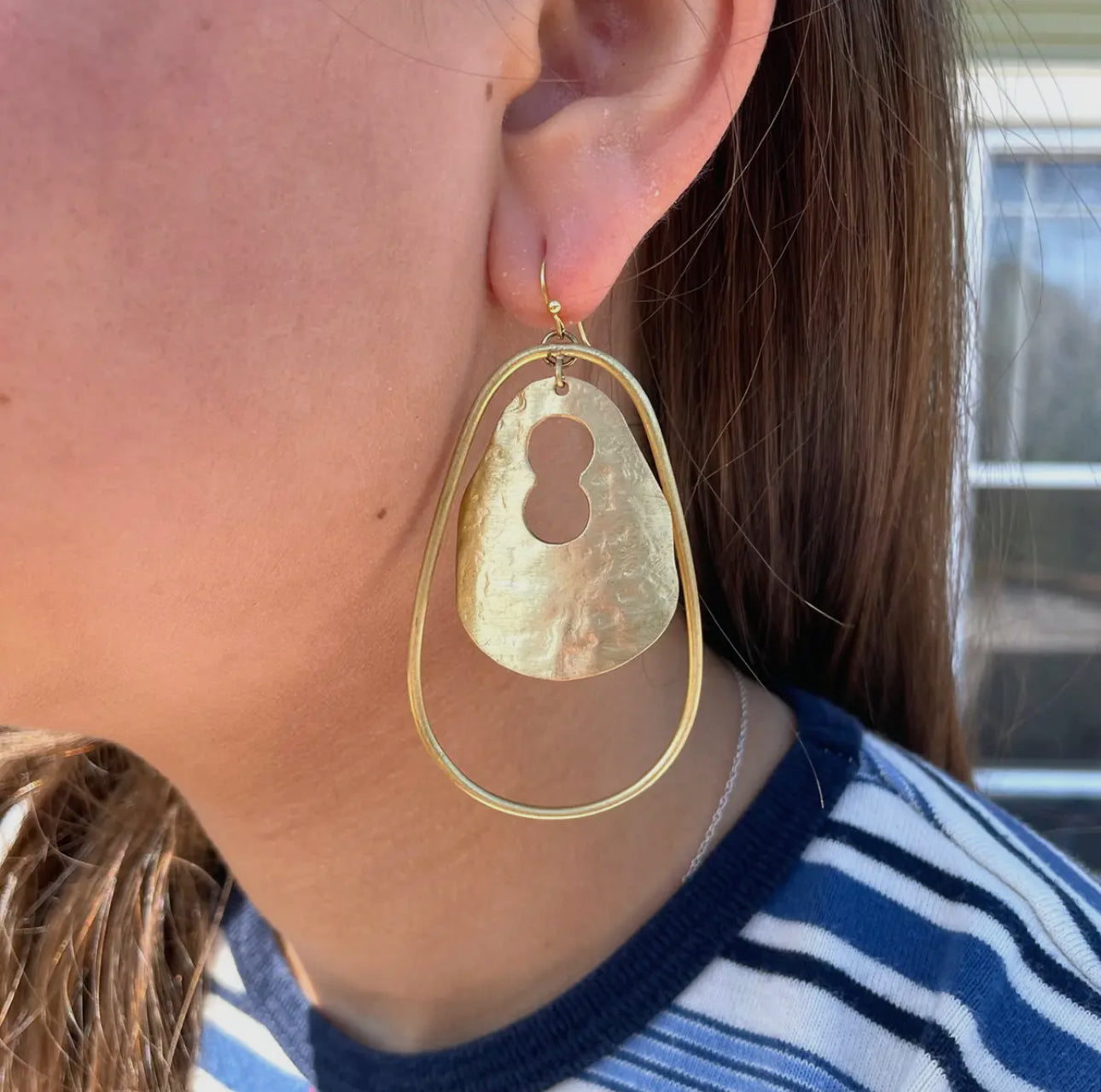 Enfolded Teardrop Earrings - Gold