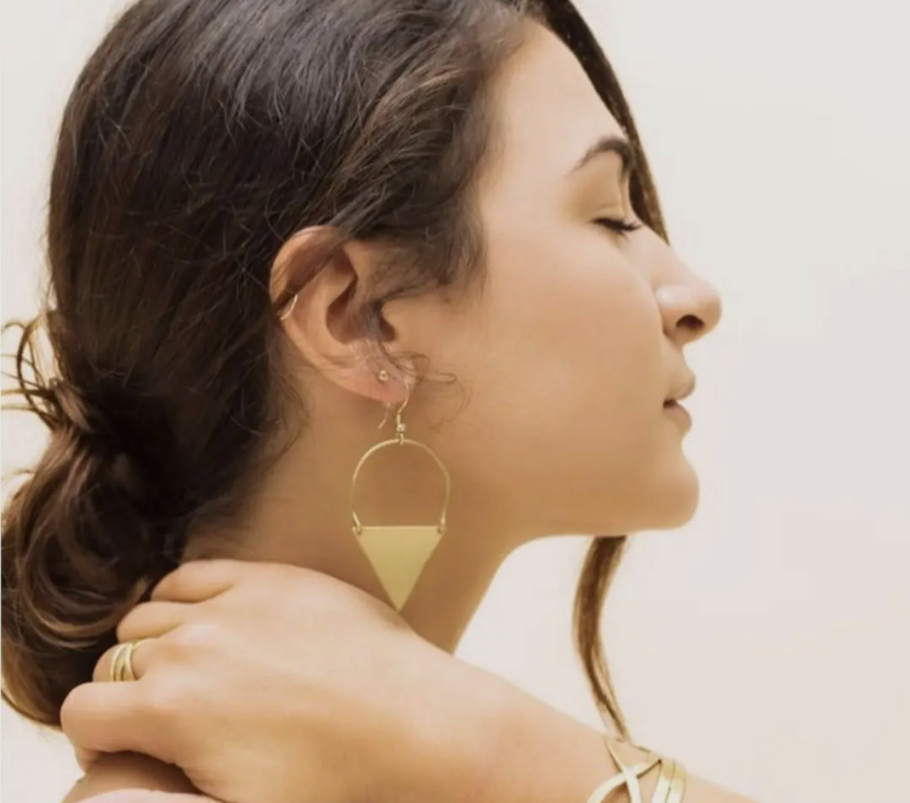 Peaked Sphere Earrings - Gold