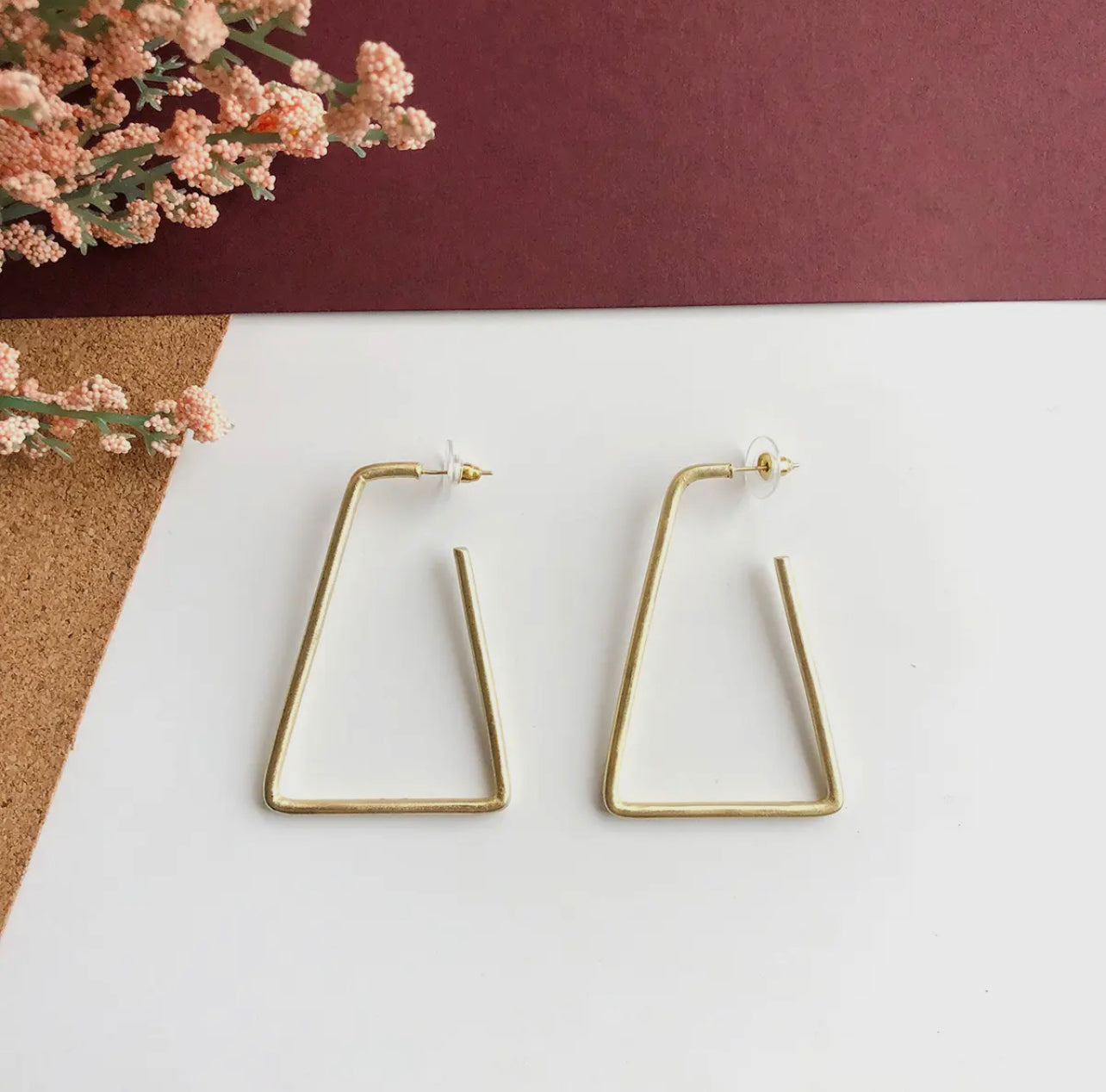 Isosceles Hoop Earrings - Gold