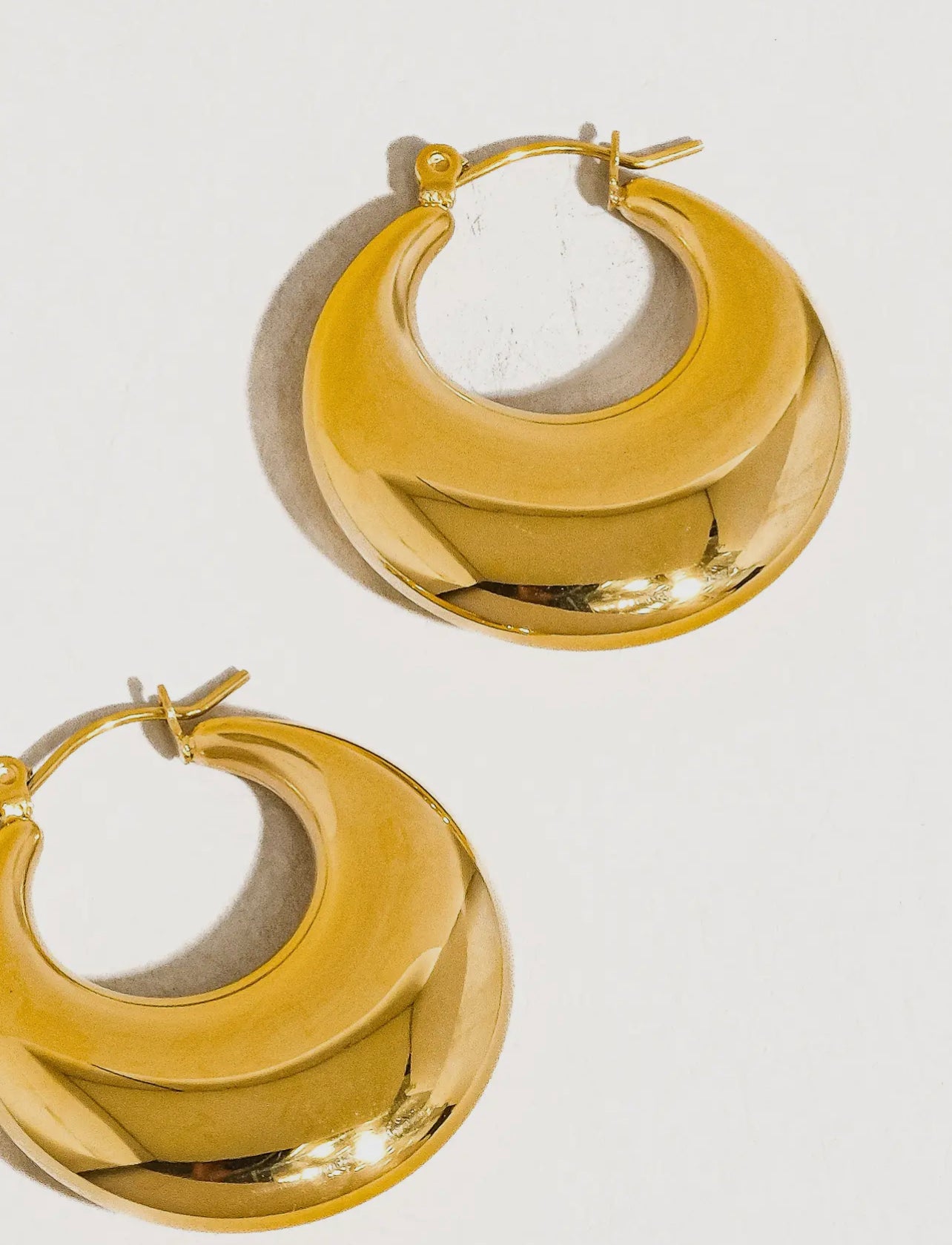 Catherine Chunky Round Gold Earrings - Non-Tarnish