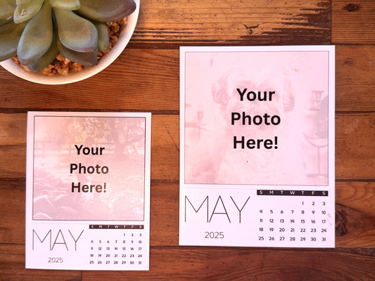 Custom Magnetic Calendar with Personalized Photos
