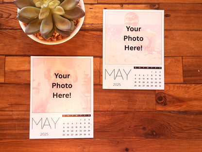 Custom Magnetic Calendar with Personalized Photos