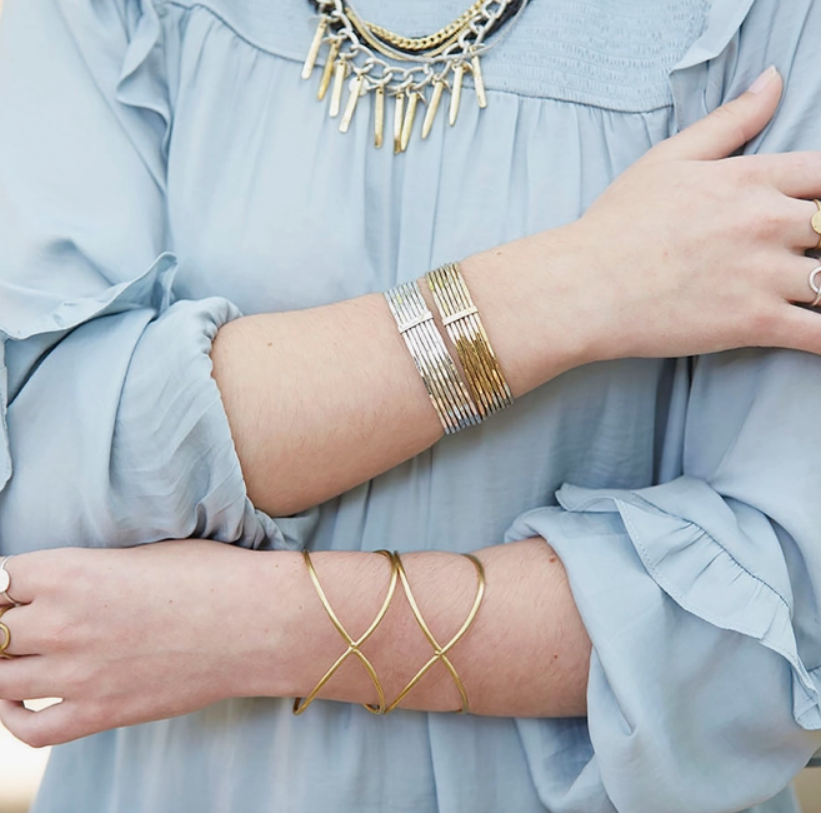 Calera Crossed Cuff - Gold