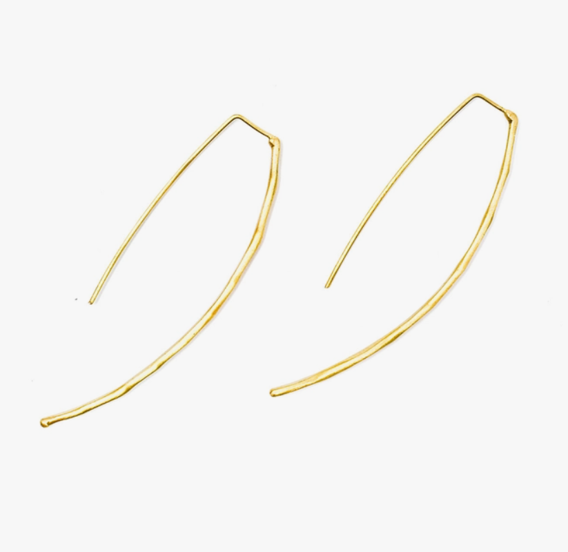 Leila Linear Earrings – Gold