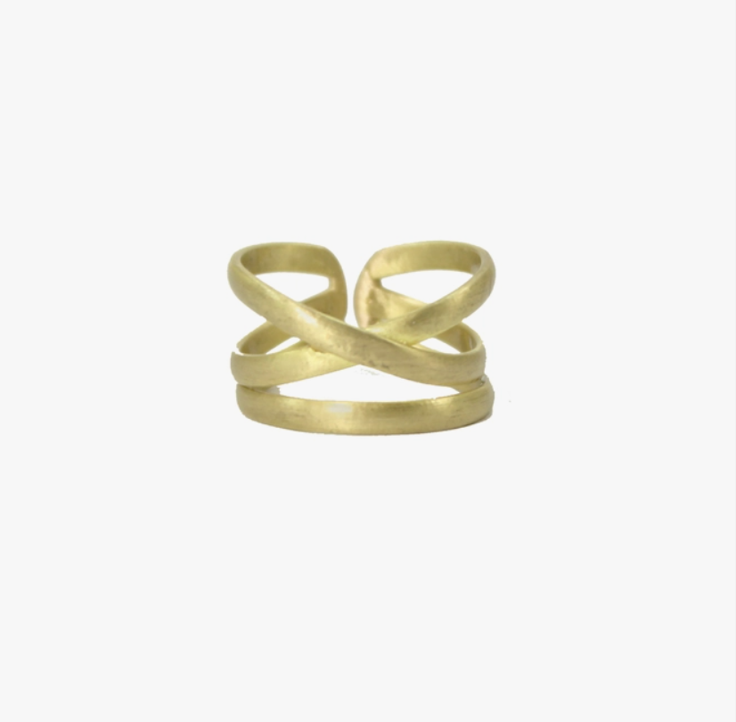 Linear X Ring – Gold