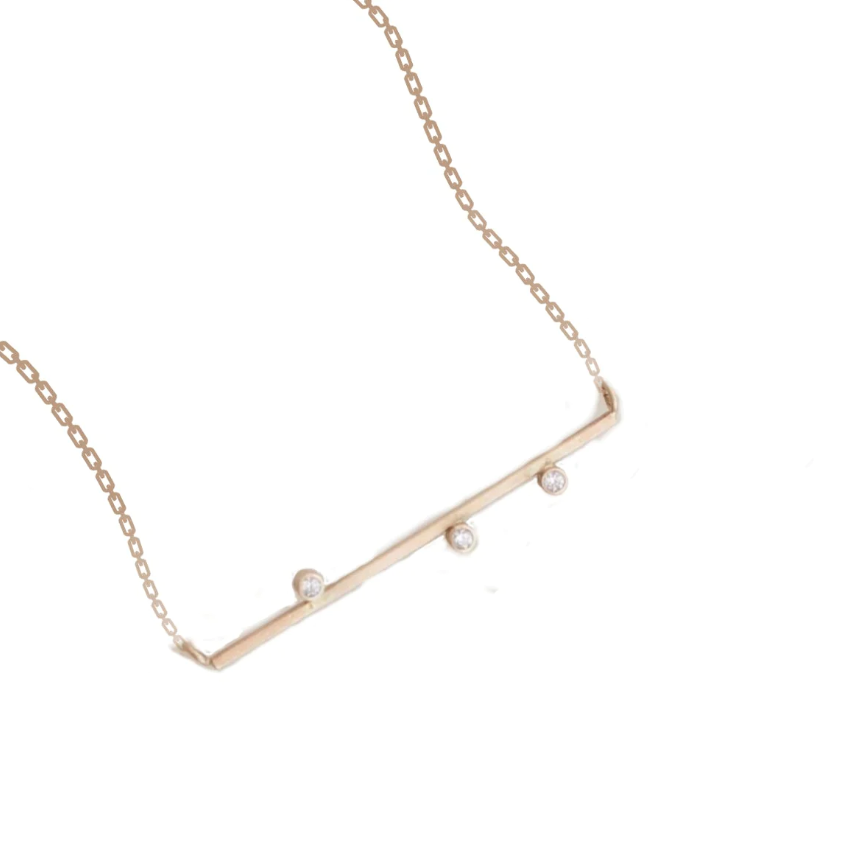 Three Dots Bar Necklace - Water Resistant