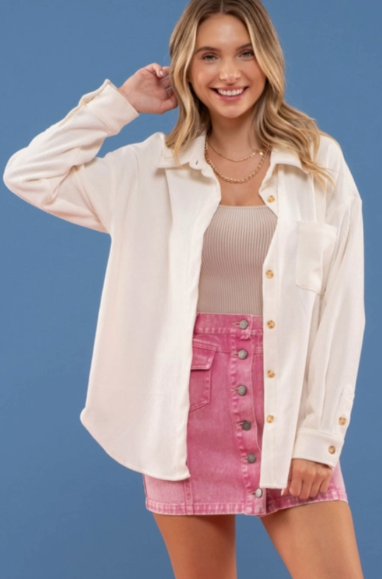 Mallory Corduroy Button Up Jacket