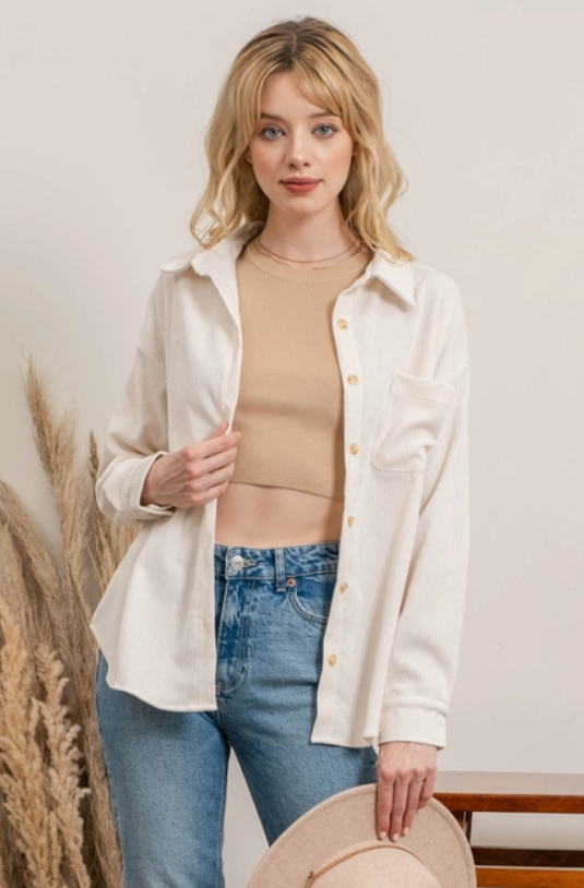 Mallory Corduroy Button Up Jacket