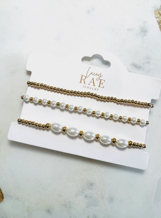 Audrey Pearl Bracelet Set