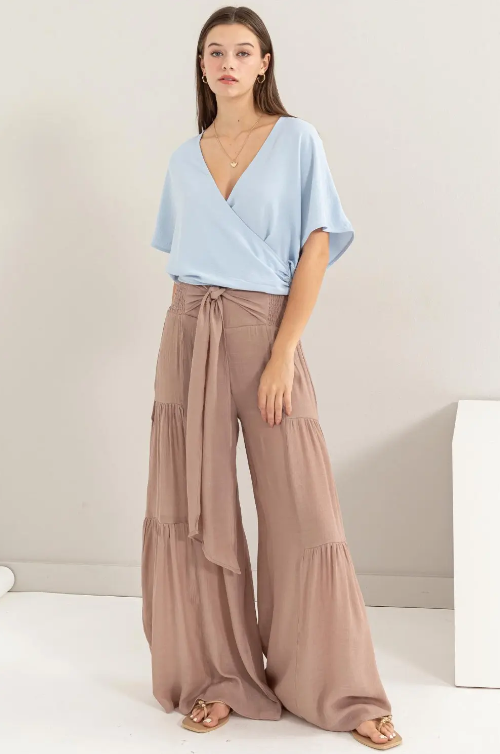 Bella Front Tie Flowy Pants